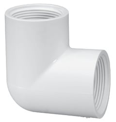 Elbow, 1-1/2" FPT White PVC Schedule 40 90 Degree