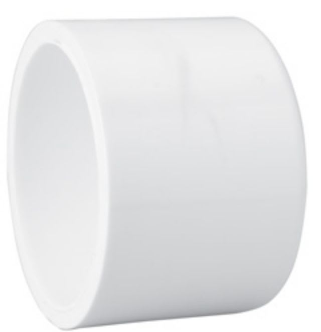 Cap, 12" Slip White PVC Schedule 40