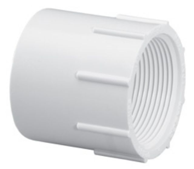 Adapter, 2" Slip x FPT White PVC Schedule 40