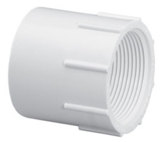 Adapter, 2" Slip x FPT White PVC Schedule 40