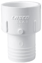 Adapter, 1-1/2" Insert x Slip White PVC Schedule 40
