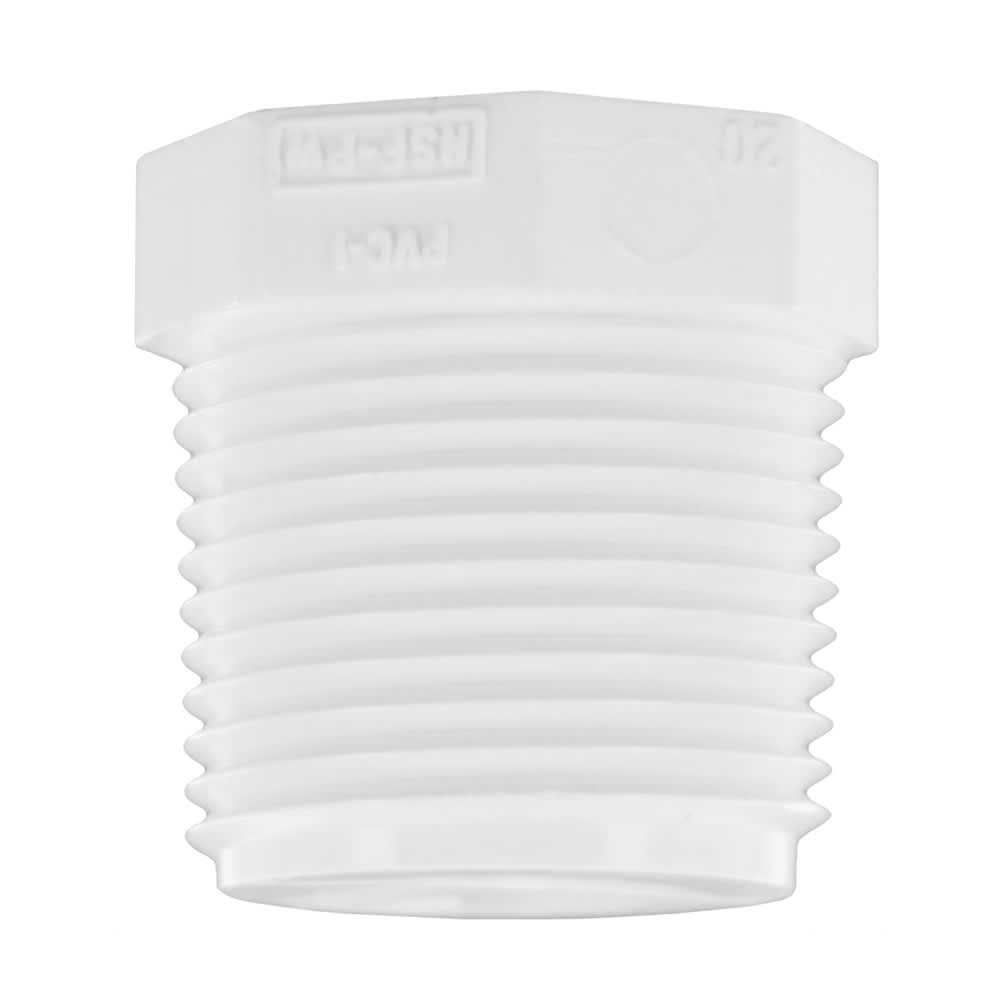 Plug, 3/4" MPT White PVC Schedule 40