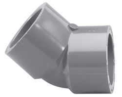 Elbow, 1-1/2" Slip Gray PVC Schedule 80 45 Degree