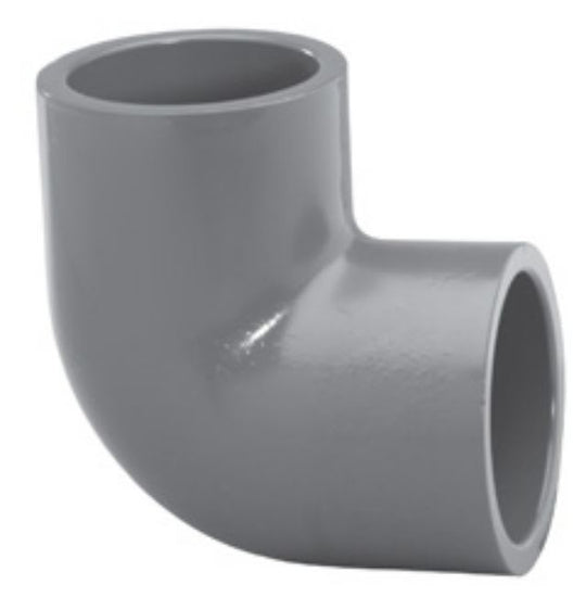 Elbow, 1/2" Slip Gray PVC Schedule 80 90 Degree