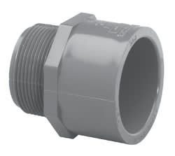 Adapter, 3/4" MPT x Slip Gray PVC Schedule 80