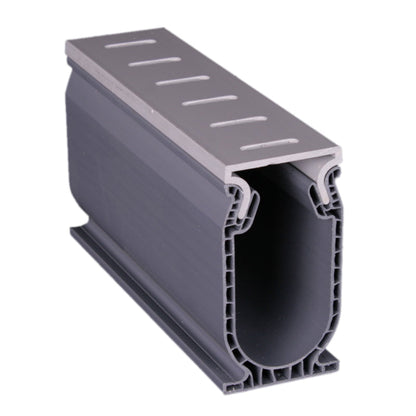 Stegmeier Frontier Deck Drain, Gray W/removable Top, 10' X 8 Pcs - SDDG
