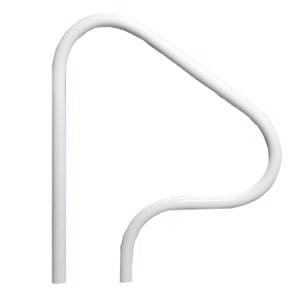 Saftron Handrail 40 In Rtd W/Holes White  | Rtd-340-W