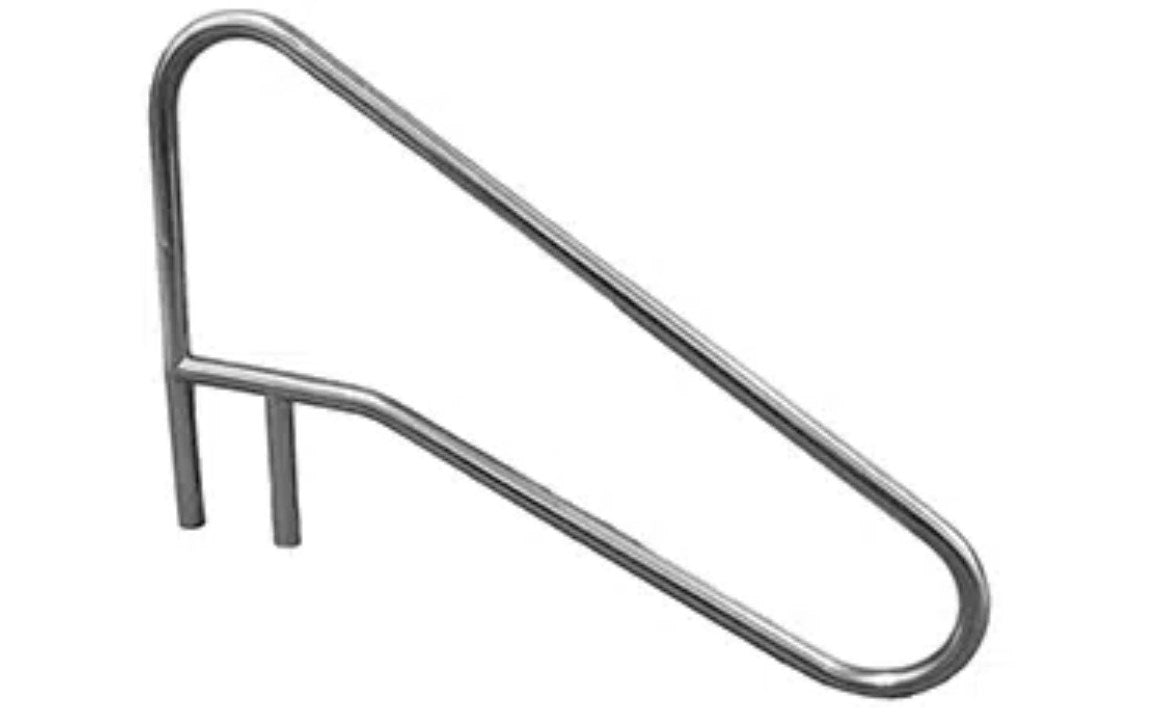 Global Pool Products Braced Deck Mount .049 54" 4 Bend Stair Rail - RAIL4BWB