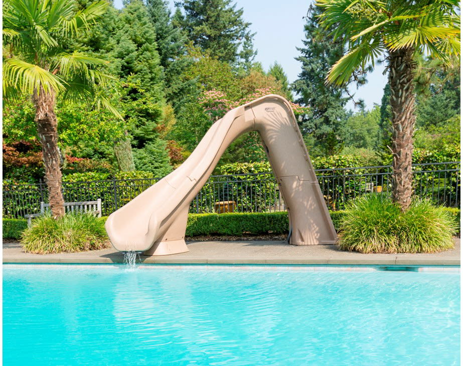 SR Smith Typhoon Pool Slide, Left Turn, Gray | 670-209-58224