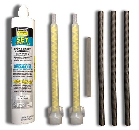 SR Smith Flyte Deck II Epoxy Kit with 3x 6" x 1/2" Bolts | 75-209-5876-SS