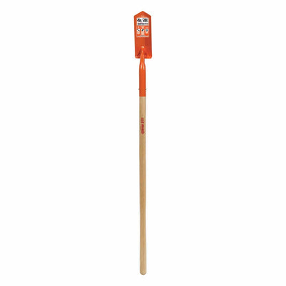 4" Tempered Steel Blade 16 ga Precision Lathe Turned Ash Wood Handle Trenching/Cleanout 28 Degrees Angle Head V Blade Shovel | STR89224