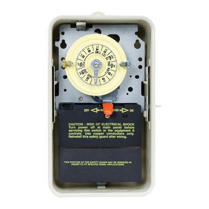 Intermatic T101R3 T100 24-Hour SPST Mechanical Time Switch, Type 3R Metal Enclosure, 120V