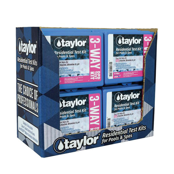Taylor 3-Way DPD Test Kit for Free Chlorine, Bromine, pH | K-1001-12