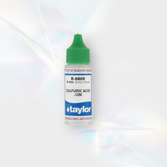 Taylor Sulfuric Acid .12N Dropper Bottle, 3/4 oz, 24/Pack | R-0009-A-24