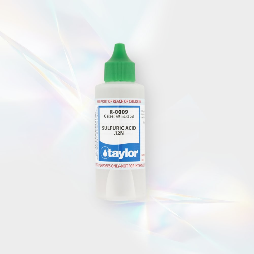 Taylor Sulfuric Acid .12N Dropper Bottle, 2 oz, 12/Pack | R-0009-C-12