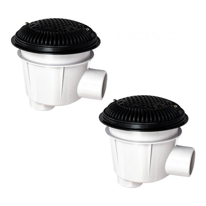 Hayward Black Sump with Adj 8" Grate 2/PK 2"Sx2"FPT - WG1154SBLKPAK2