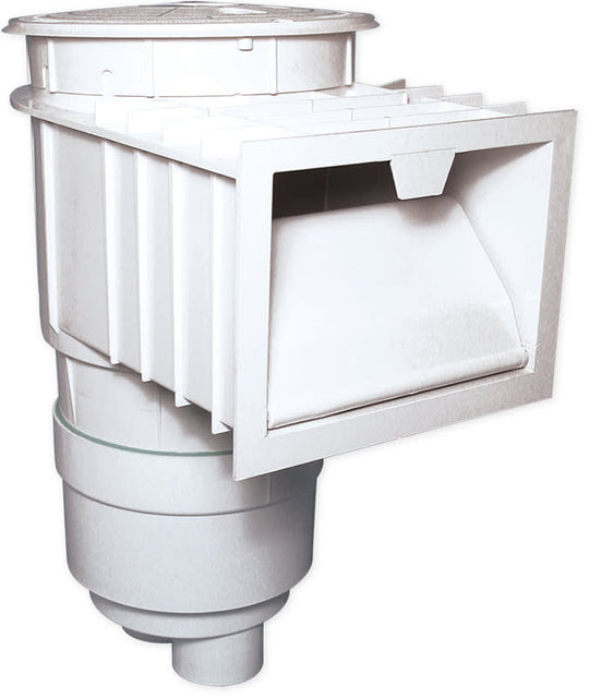 Waterway Renegade Gunite Skimmer with Equalizer - 2-1⁄2" Spigot x 2" S x 2" NPT, White | 540-6200