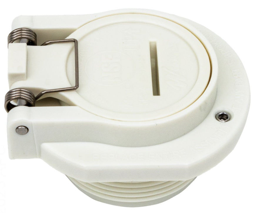 WATERWAY PLASTICS VAC LOCK SAFETY FITTING 1.5"MPT WHITE | 600-2200